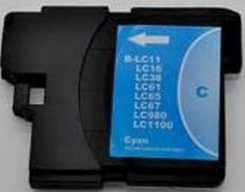 16410.jpg Brother Inkt cartridge LC-1100/980C cyaan (huismerk) 12ml