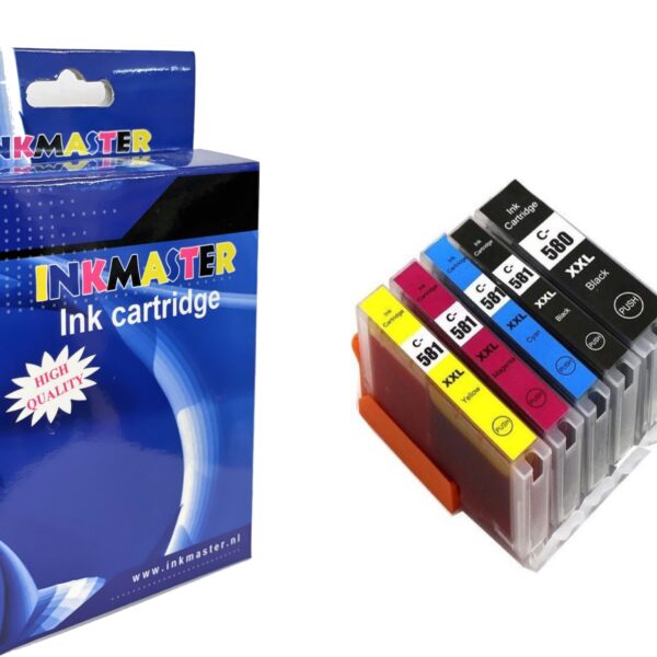 Premium inkt Canon PGI-580/XL en CLI581 c/m/y/bk 94 ml